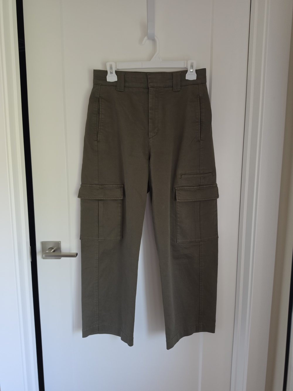 Babaton Olive Green Utility Pants With Cargo Pockets